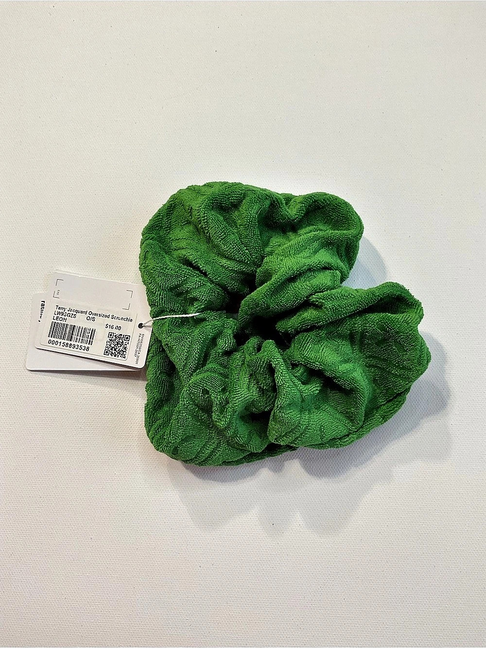 lululemon Terry Jacquard Oversized Scrunchie Green